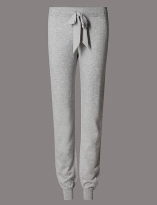 Cuffed Hem Pyjama Bottoms with Cashmere